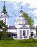 Канва с рисунком "Церковь"