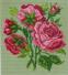 Канва с рисунком "Розовые цветы"