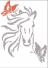 Холст с рисунком ФБР-053 "Силуэт лошадь" 18х35 см