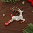 Брошь Новогодняя сказка олень рождественский красно-бело зеленый в золоте 2291793